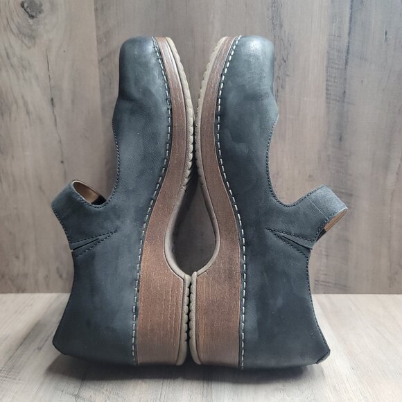 Dansko Beatrice Black Burnished Nubuck Mary Jane Shoes 40 / 9.5-10 - Picture 5 of 10